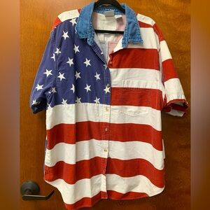 Vintage Carolina Blues American flag shirt